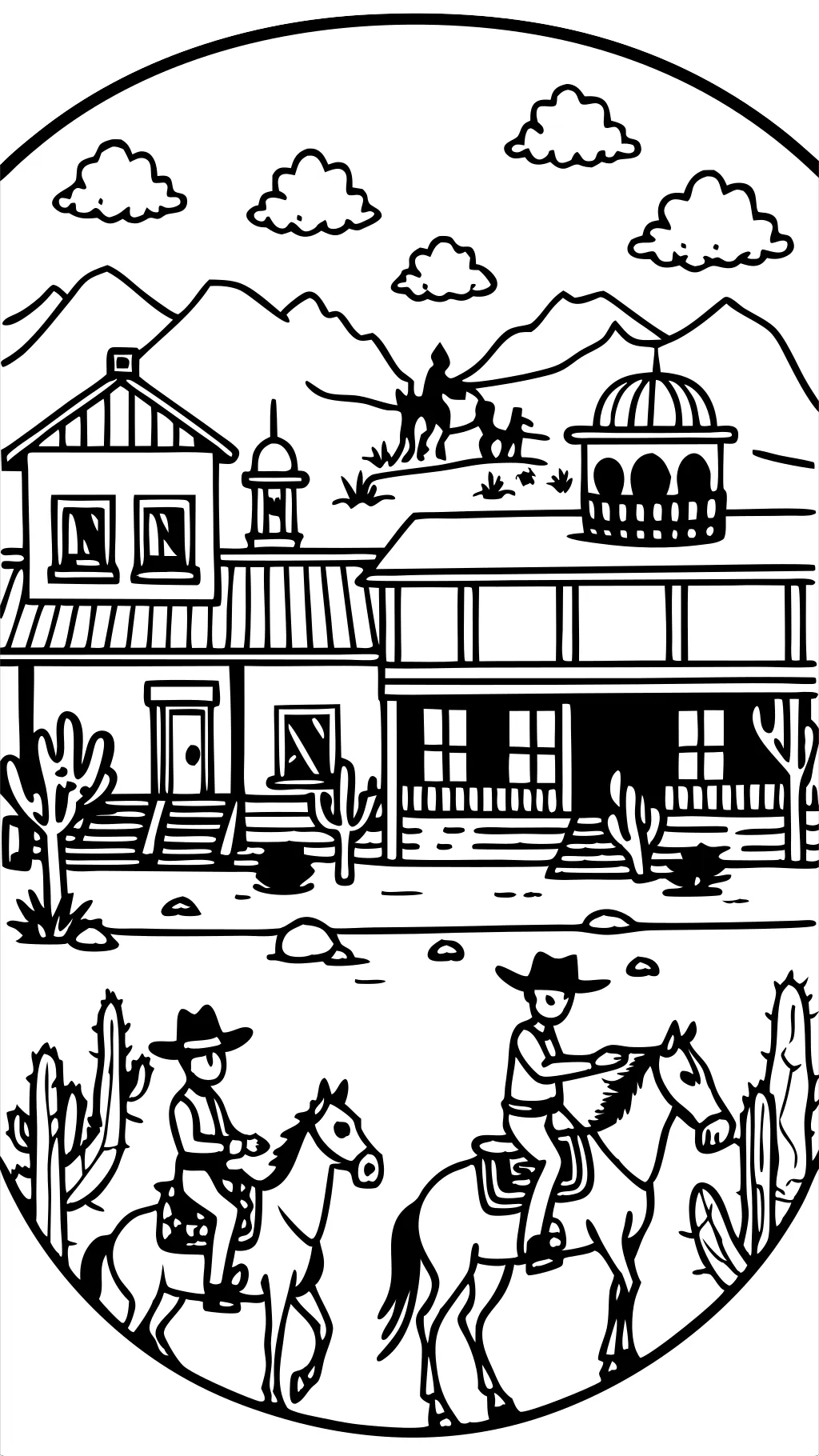 Páginas para colorear de Wild West